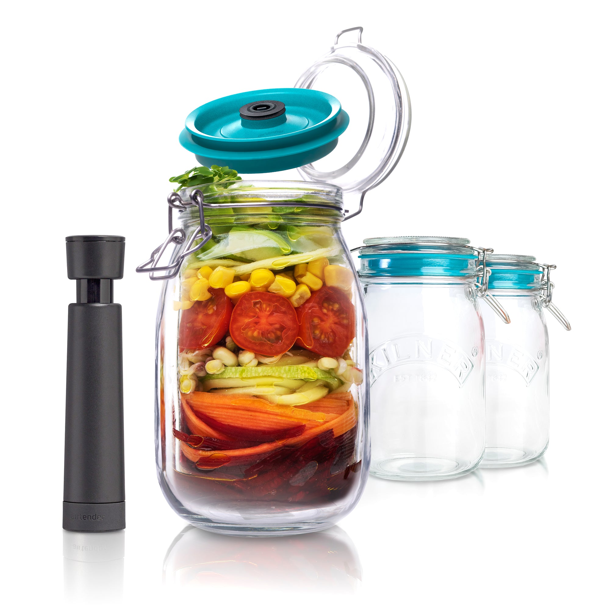 Vacuum Clip Top Jars 1000 ml Set of 3