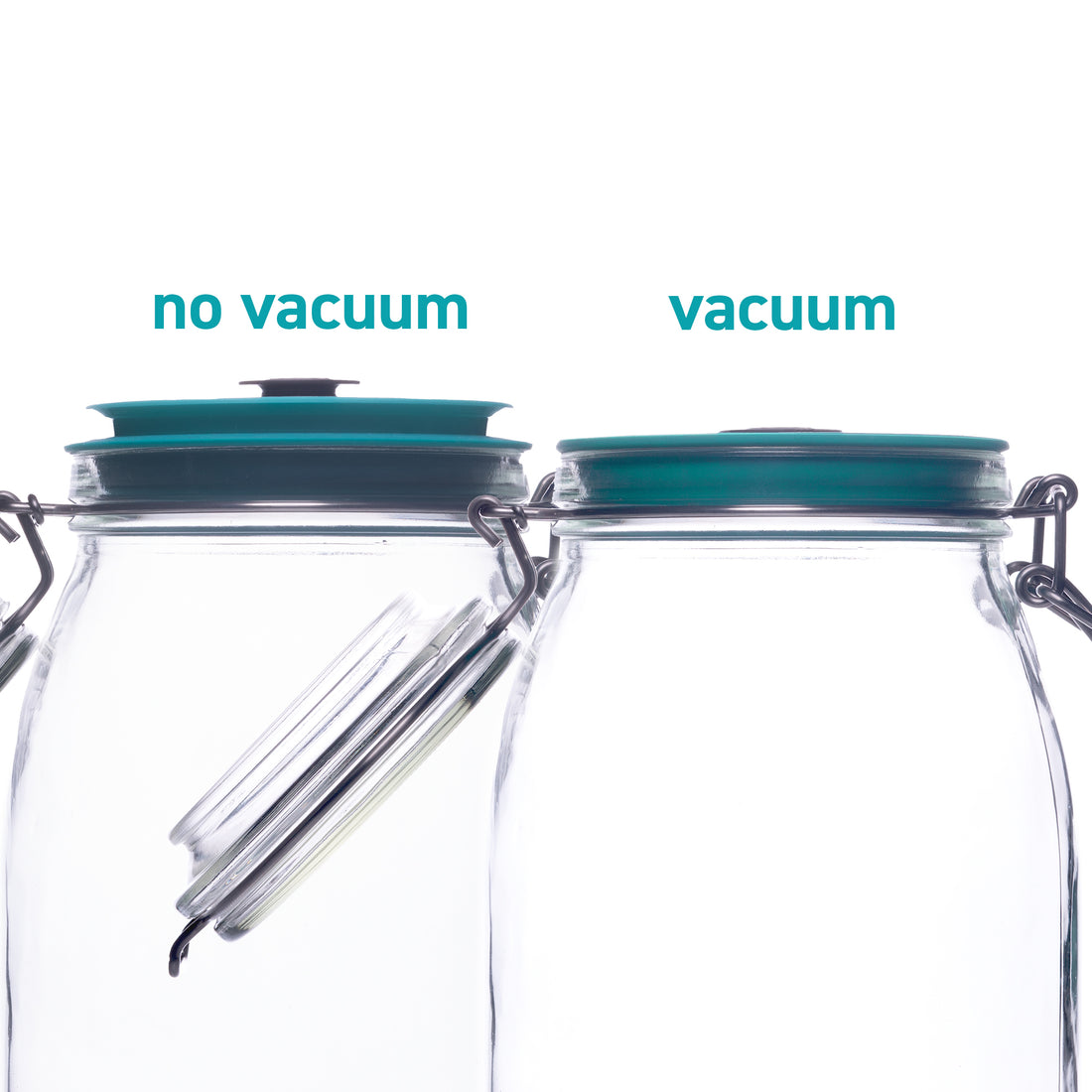Vacuum kit for clip top jars - Set of 3 Kilner® jars 0.5L/17oz with lid and vacuum pump