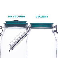 Vakuumset für Weckgläser - Set aus 3 Kilner®-Gläsern 1.0L/34oz mit Deckel und Vakuumpumpe
