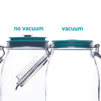 Vacuum set for clip top jars - Set of 3 Kilner® jars 1.5L/51oz with lid and vacuum pump
