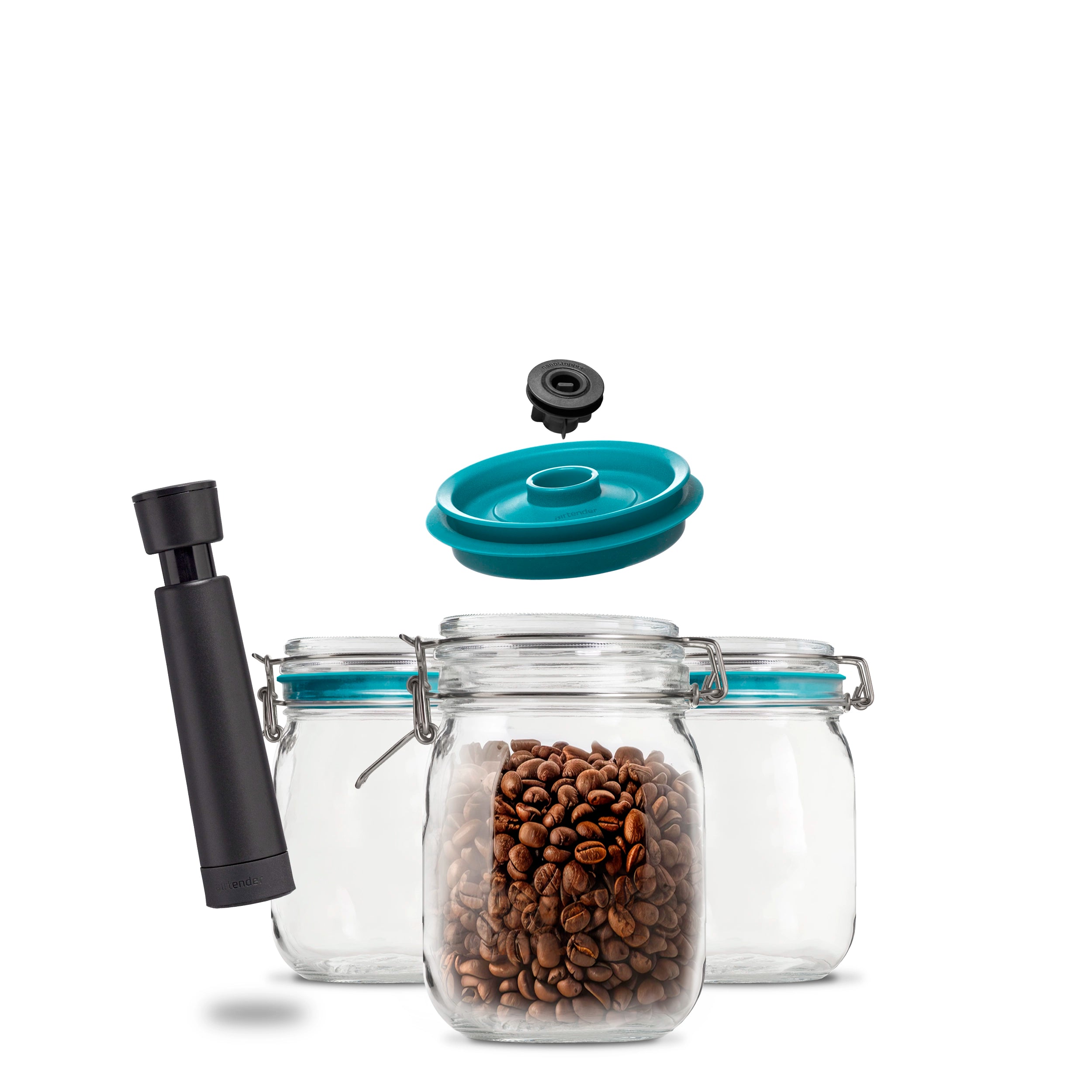 Vacuum Clip Top Jars 1000 ml Set of 3