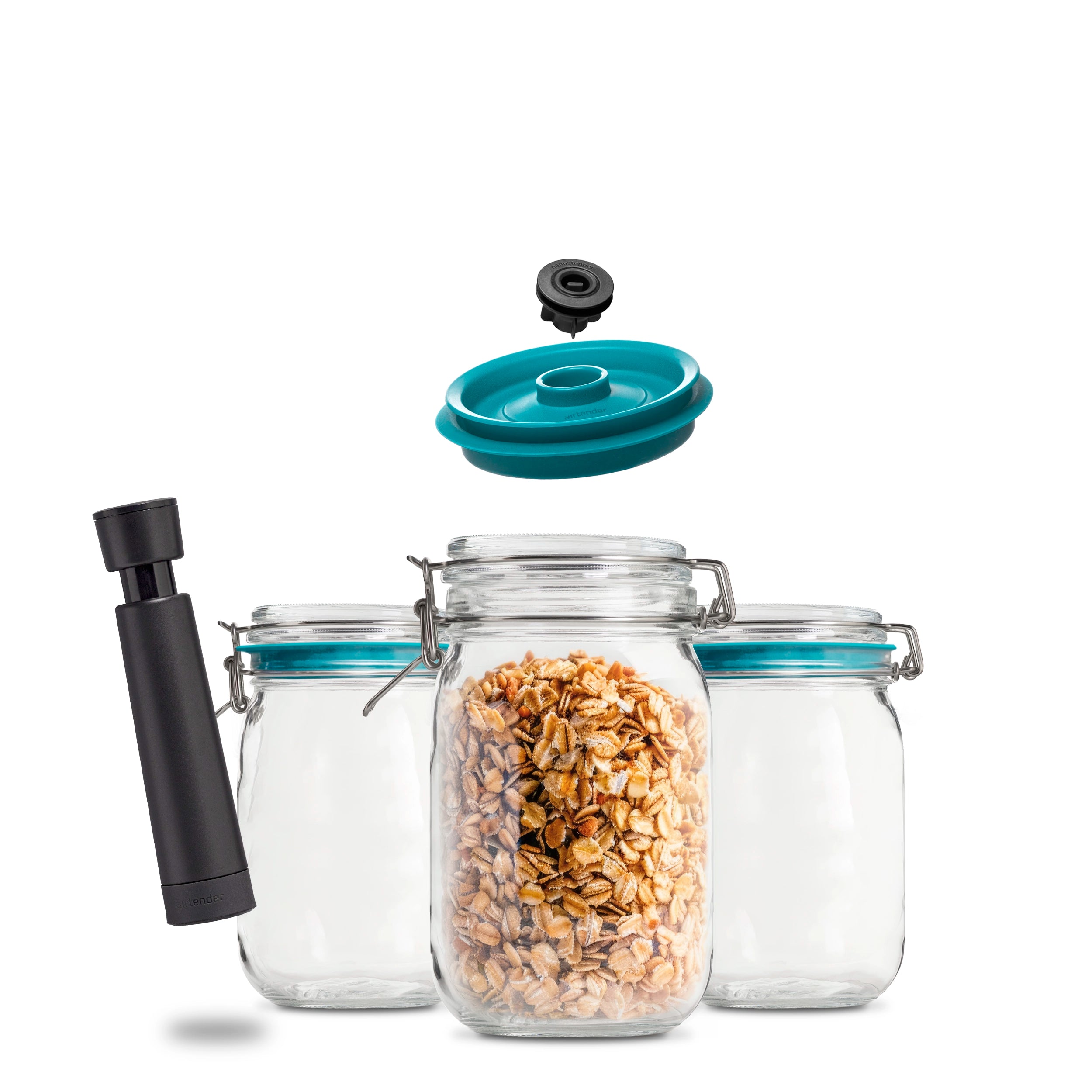 Vacuum Clip Top Jars 1500 ml Set of 3