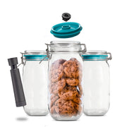 Vacuum Clip Top Jars 2000 ml Set of 3