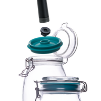 Vacuum set for clip top jars - Set of 3 Kilner® jars 1.5L/51oz with lid and vacuum pump