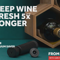 Wine vacuum pump with 3 stoppers - Blister